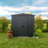 Petit abri 2,5m² en acier galvanisé gris anthracite - Spacemaker