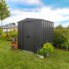 Petit abri 2,5m² en acier galvanisé gris anthracite - Spacemaker