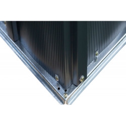 Petit abri 2,5m² en acier galvanisé gris anthracite - Spacemaker