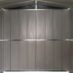 Petit abri 2,5m² en acier galvanisé gris anthracite - Spacemaker