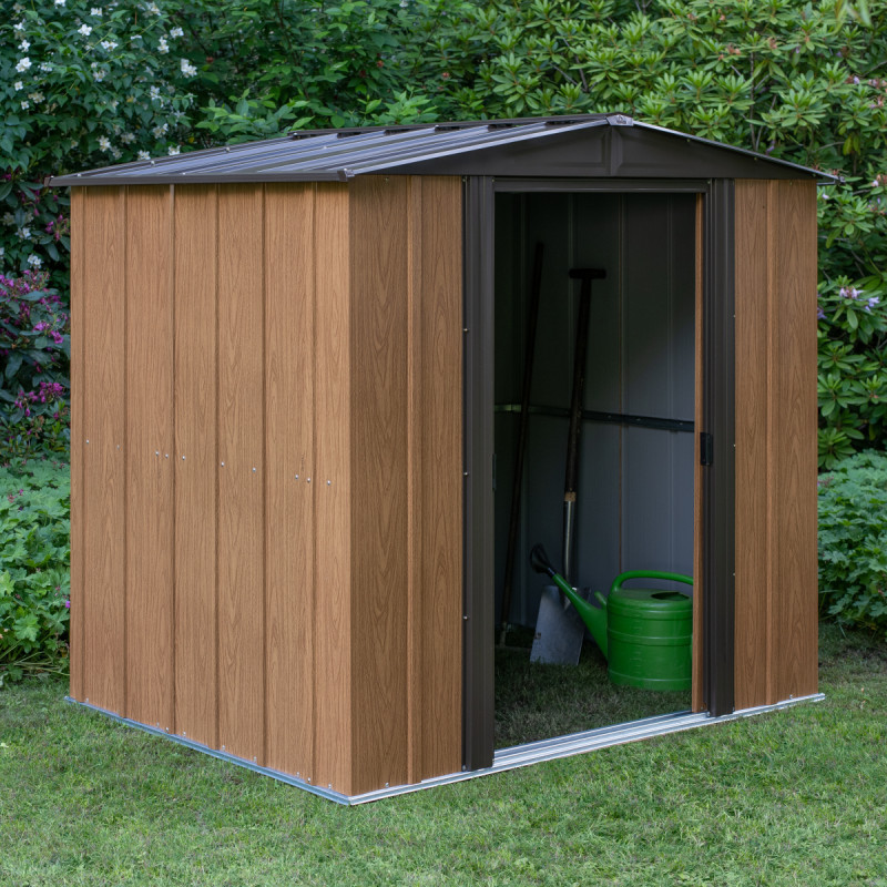 Petit abri 2,93m² en acier galvanisé aspect bois - Spacemaker