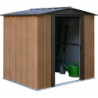 Petit abri 2,93m² en acier galvanisé aspect bois - Spacemaker