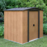 Petit abri 2,93m² en acier galvanisé aspect bois - Spacemaker