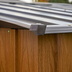 Petit abri 2,93m² en acier galvanisé aspect bois - Spacemaker