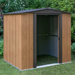 Petit abri 2,93m² en acier galvanisé aspect bois - Spacemaker