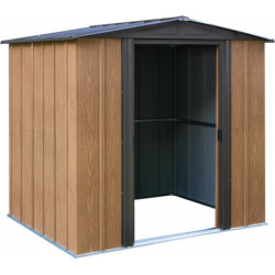 Petit abri 2,93m² en acier galvanisé aspect bois - Spacemaker