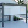 Store latéral en alu anthracite pour pergola 3x4m Ombrea