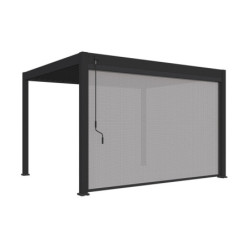 Store latéral en alu anthracite pour pergola 3x4m Ombrea