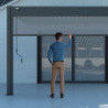 Store latéral en alu anthracite pour pergola 3x4m Ombrea