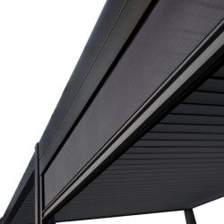 Store latéral en alu anthracite pour pergola 3x4m Ombrea