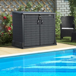 Armoire de jardin en résine gris 850L DURAMAX