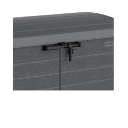 Armoire de jardin en résine gris 1200L avec couvercle arrondi DURAMAX