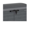 Armoire de jardin en résine gris 1200L avec couvercle arrondi DURAMAX