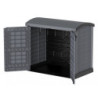 Armoire de jardin en résine gris 1200L avec couvercle arrondi DURAMAX