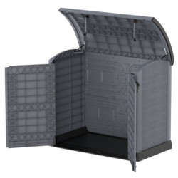 Armoire de jardin en résine gris 1200L avec couvercle arrondi DURAMAX