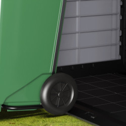 Armoire de jardin en résine gris 1200L avec couvercle arrondi DURAMAX