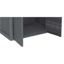 Armoire de jardin en résine gris 1200L avec couvercle arrondi DURAMAX