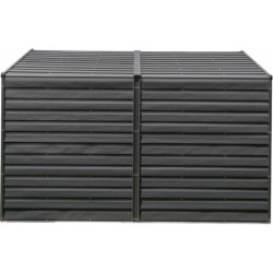 Abri 3,5m² adossé en acier galvanisé anthracite Spacemaker