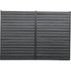 Abri 3,5m² adossé en acier galvanisé anthracite Spacemaker