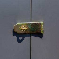 Abri 3,5m² adossé en acier galvanisé anthracite Spacemaker