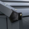 Abri 3,5m² adossé en acier galvanisé anthracite Spacemaker