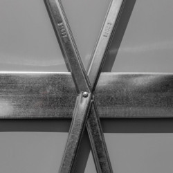 Abri 3,5m² adossé en acier galvanisé anthracite Spacemaker