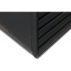 Abri 3,5m² adossé en acier galvanisé anthracite Spacemaker