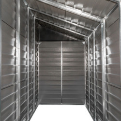 Abri 2,4m² adossé en acier galvanisé anthracite Spacemaker