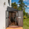 Abri 2,4m² adossé en acier galvanisé anthracite Spacemaker