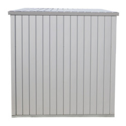 Abri toit plat en métal gris 3,92m² avec panneaux de 0.5mm - DURAMAX