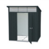 Abri toit plat en métal anthracite 3,92m² panneaux de 0.5mm - DURAMAX