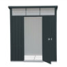 Abri toit plat en métal anthracite 3,92m² panneaux de 0.5mm - DURAMAX