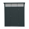 Abri toit plat en métal anthracite 3,92m² panneaux de 0.5mm - DURAMAX