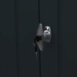 Abri toit plat en métal anthracite 3,92m² panneaux de 0.5mm - DURAMAX