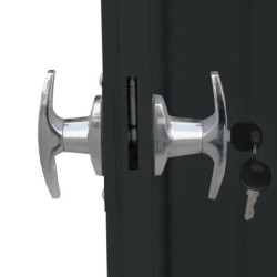 Abri toit plat en métal anthracite 3,92m² panneaux de 0.5mm - DURAMAX