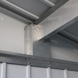 Abri toit plat en métal anthracite 3,92m² panneaux de 0.5mm - DURAMAX