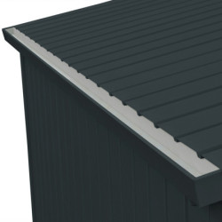 Abri toit plat en métal anthracite 3,92m² panneaux de 0.5mm - DURAMAX