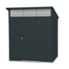 Abri toit plat en métal anthracite 3,92m² panneaux de 0.5mm - DURAMAX