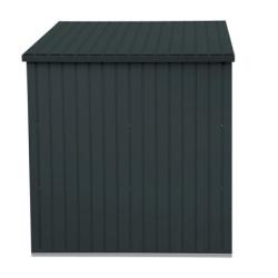 Abri toit plat en métal anthracite 3,92m² panneaux de 0.5mm - DURAMAX