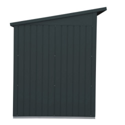Abri toit plat en métal anthracite 3,92m² panneaux de 0.5mm - DURAMAX