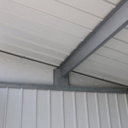 Abri toit plat en métal anthracite 3,92m² panneaux de 0.5mm - DURAMAX