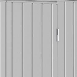 Abri toit plat en métal gris 5,22m² avec panneaux de 0.5mm - DURAMAX