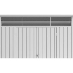 Abri toit plat en métal gris 5,22m² avec panneaux de 0.5mm - DURAMAX