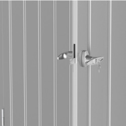 Abri toit plat en métal gris 5,22m² avec panneaux de 0.5mm - DURAMAX