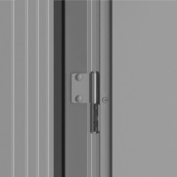 Abri toit plat en métal gris 5,22m² avec panneaux de 0.5mm - DURAMAX