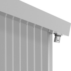 Abri toit plat en métal gris 5,22m² avec panneaux de 0.5mm - DURAMAX