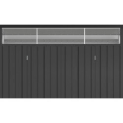 Abri toit plat en métal anthracite 5,22m², panneaux de 0.5mm - DURAMAX