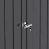 Abri toit plat en métal anthracite 5,22m², panneaux de 0.5mm - DURAMAX