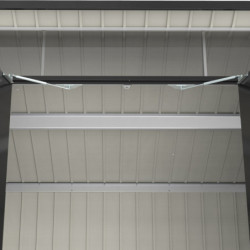 Abri toit plat en métal anthracite 5,22m², panneaux de 0.5mm - DURAMAX