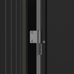 Abri toit plat en métal anthracite 5,22m², panneaux de 0.5mm - DURAMAX